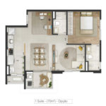 Apartamento à venda com 2 quartos, sendo 1 suíte, no Centro, Sorocaba, SP