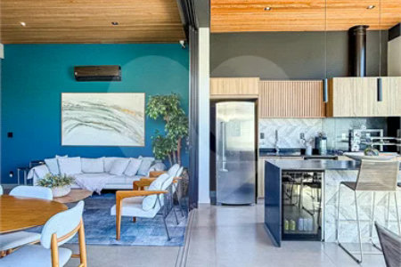 Indaiatuba - HOME DESIGN - Casa Térrea - Condomínio Paradiso - 420 m² de terreno - 307,19 m² de área construída - 3 suítes completas, sendo 1 master com closet planejado e banheira de imersão - Sala de TV reversível para 4ª suíte - Sala de estar ampla e varanda gourmet integrada - Cozinha com móve