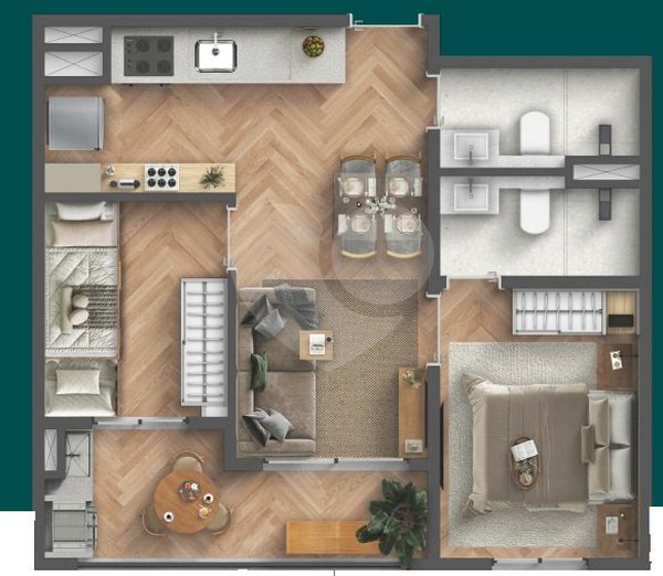 Apartamento 46m² 5