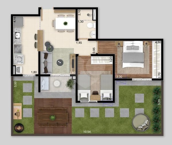 Planta Apartamento 81m²