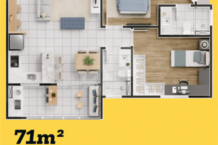 Apartamento à venda com 2 quartos, sendo 1 suíte, em Parque Campolim, Sorocaba, SP
