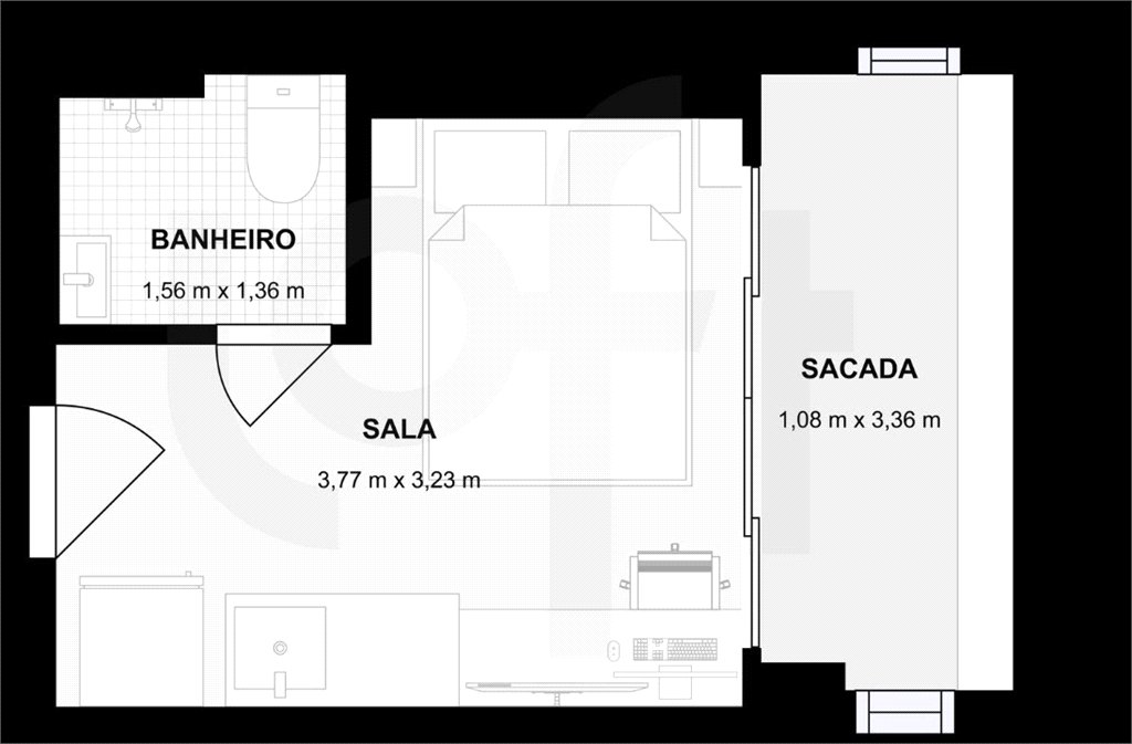Studio à venda com 1 quarto em Jardim América, São Paulo, SP
