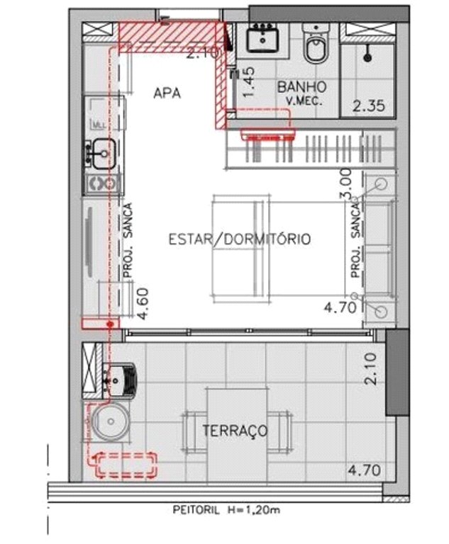 Studio à venda ou para alugar com 1 suíte em Vila Clementino, São Paulo, SP