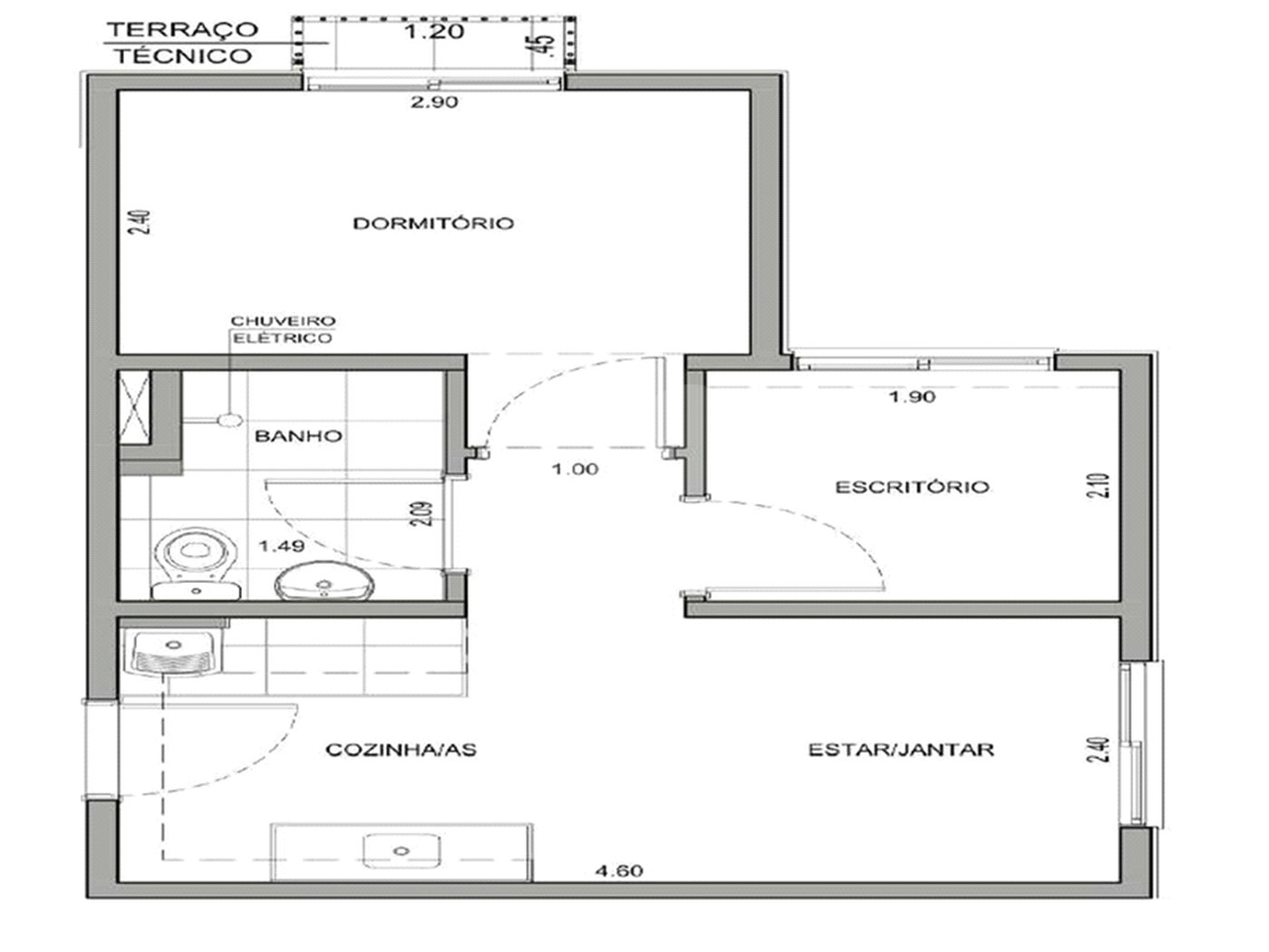 Apartamento à venda com 1 quarto em Butantã, São Paulo, SP