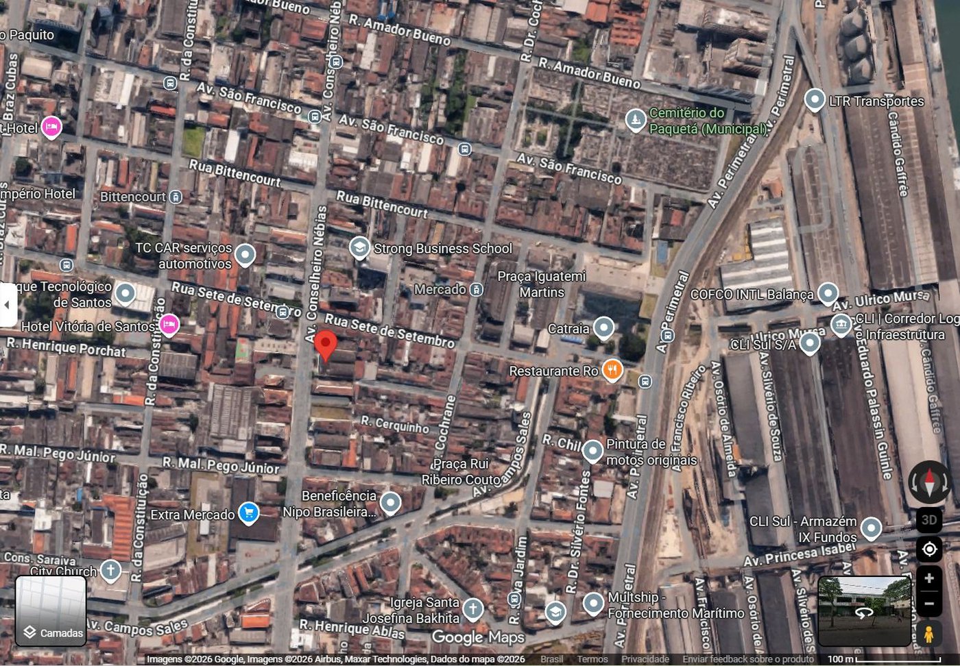 Terreno, 2434 m² - venda por R$ 24.300.000,00 ou aluguel por R$ 60.000,00/mês - Paquetá - Santos/SP