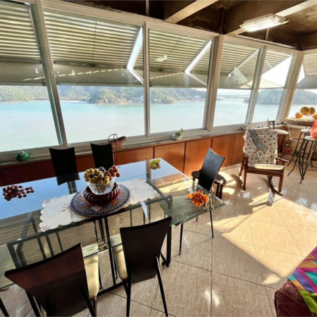 apartamento pé na areia com vista total para o mar em são vicente