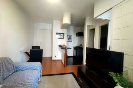 Flat à venda com 1 quarto em Moema, São Paulo, SP