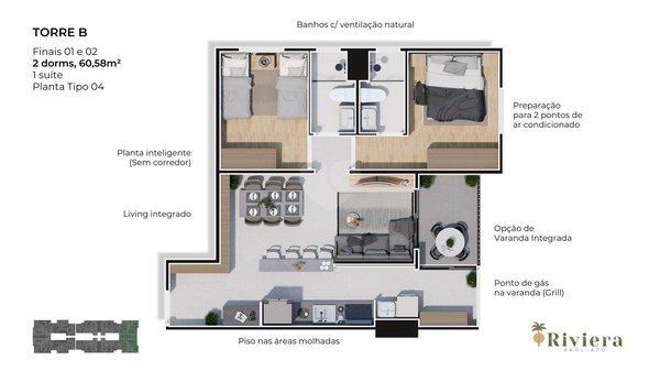 Apartamento 60m² 3