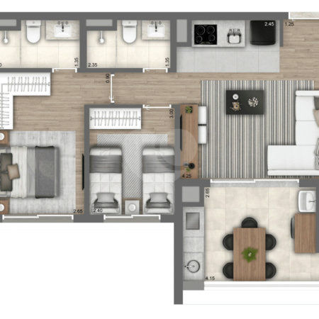 Apartamento à venda com 2 quartos, sendo 1 suíte, em Vila Mariana, São Paulo, SP