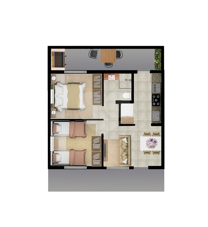 Apartamento à venda com 2 quartos em Vila São Paulo, Mogi das Cruzes, SP