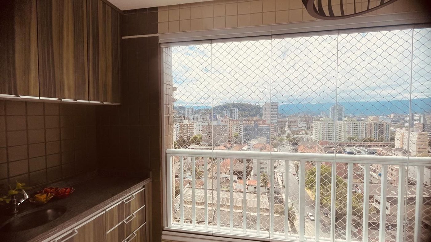 Apartamento com 3 dormitórios à venda, 92 m² por R$ 899.000,00 - Encruzilhada - Santos/SP
