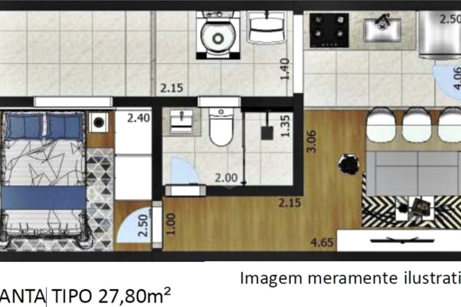 Apartamento à venda com 1 quarto em Santana, São Paulo, SP