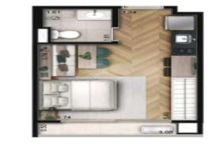 Studio à venda com 1 quarto em Pinheiros, São Paulo, SP
