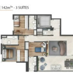 Apartamento para alugar com 2 suítes em Jardim Morumbi, São Paulo, SP