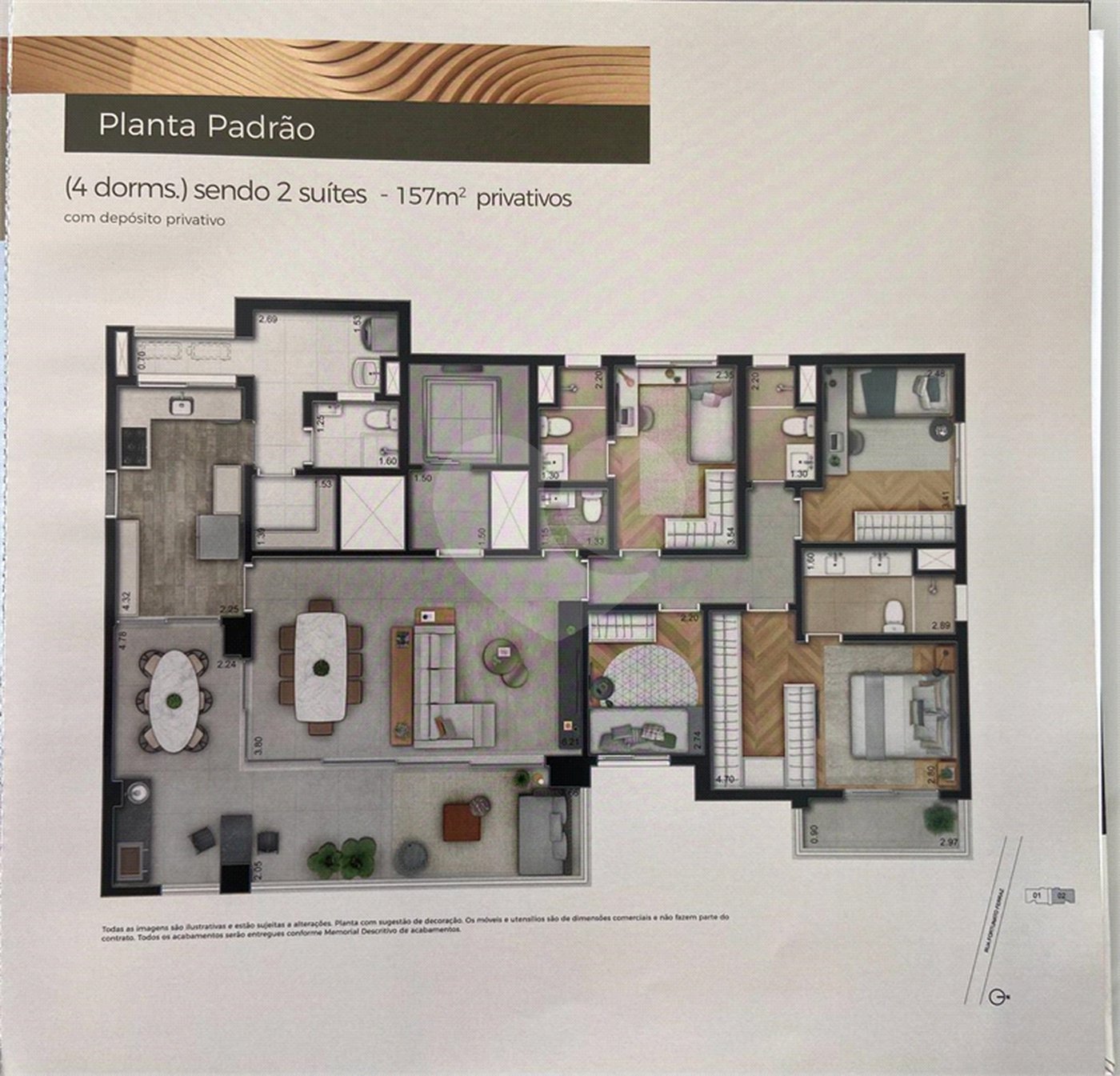 Apartamento à venda com 4 quartos, sendo 3 suítes, em Vila Anastácio, São Paulo, SP