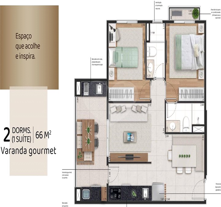 Apartamento à venda com 2 quartos, sendo 1 suíte, em Jardim São Paulo(zona Norte), São Paulo, SP