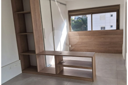 Excelente studio à venda, 45 m², novo, apresentando armários planejados, ar-condicionado e lazer total