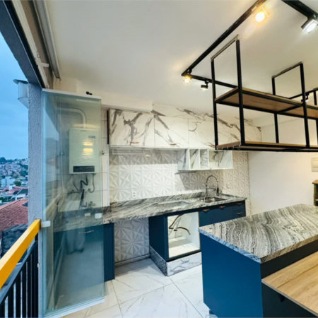 Apartamento para locação com 2 quartos e 1 vaga no Condomínio Inova, na Vila Rosália, em Guarulhos.