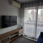 Apartamento moderno e mobiliado, 1 dormitório 1 banheiro, sala de star com varanda, cozinha americana, na Vila Olímpia.