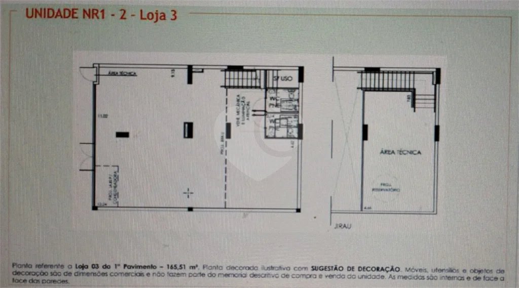 LOJA DE 165,51 M2 COM 02 BANHEIROS PARA VENDA EM MOEMA