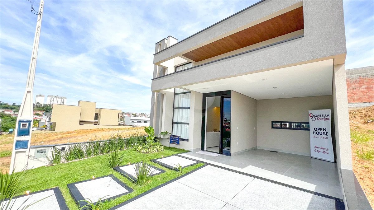 Indaiatuba - Casa condomínio Park Vista Real - AT : 200m - AC : 140m - Boiller Instalado - torneiras quentes - 3 quartos : sendo 1 suite - Suite - Ar Condicionado Samsung 12 Btu’s; arandelas de cabeceira , Dommus Closet . Esquadria , porta automática . 2 Quartos - Ar Condicionado Samsung 9 Bt