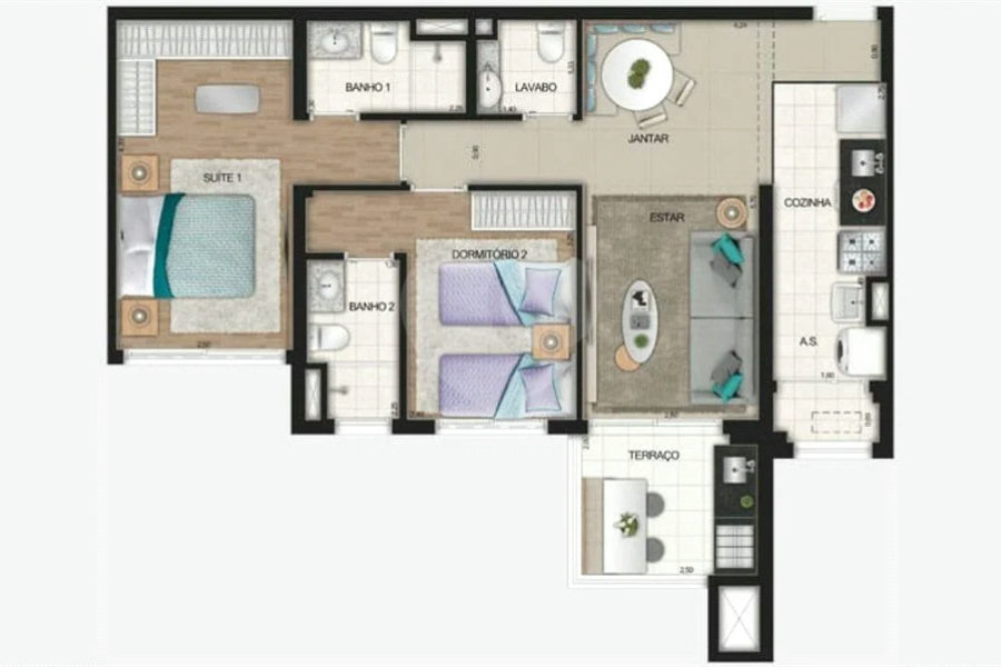 Apartamento à venda com 2 suítes no Centro, Osasco, SP