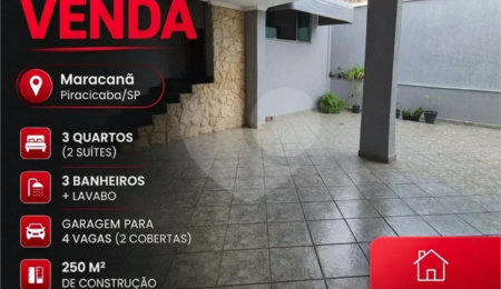 Sobrado à venda com 3 quartos, sendo 2 suítes,  em Piracicamirim, Piracicaba, SP