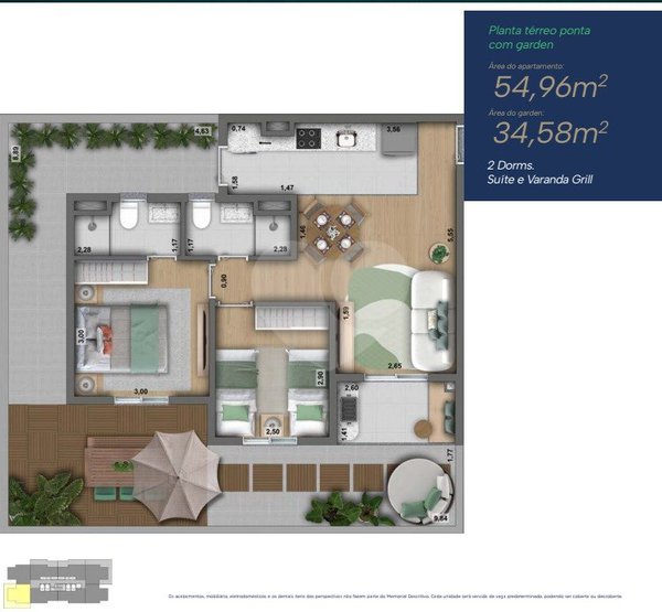 Planta Apartamento 89m²