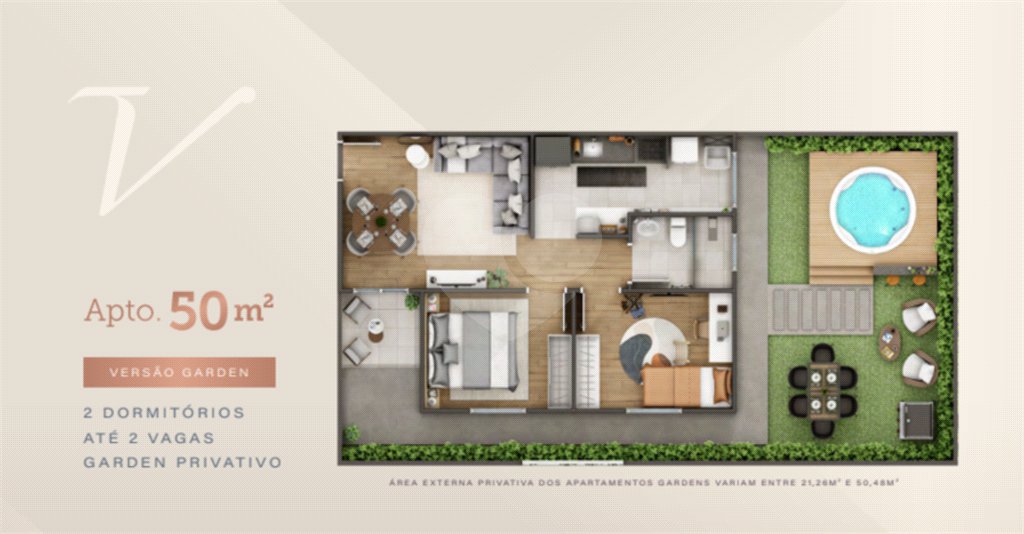 Apartamento à venda com 2 quartos, sendo 1 suíte, em Parque Santos Dumont, Votorantim, SP