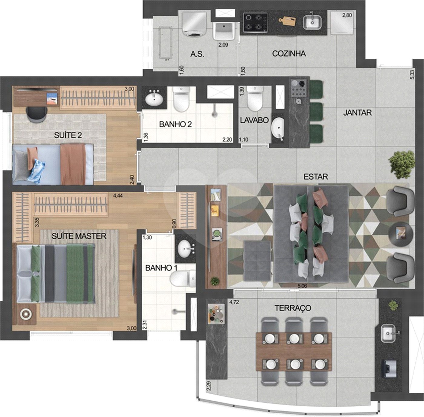 Apartamento à venda com 2 suítes em Santo Amaro, São Paulo, SP