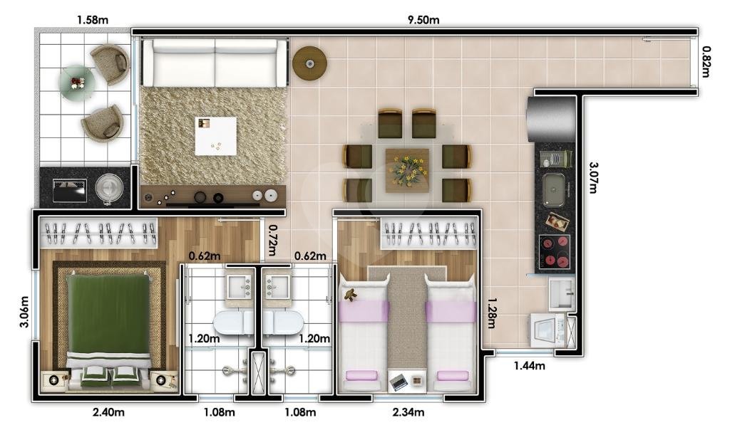 Apartamento à venda com 1 quarto em Vila Mazzei, São Paulo, SP