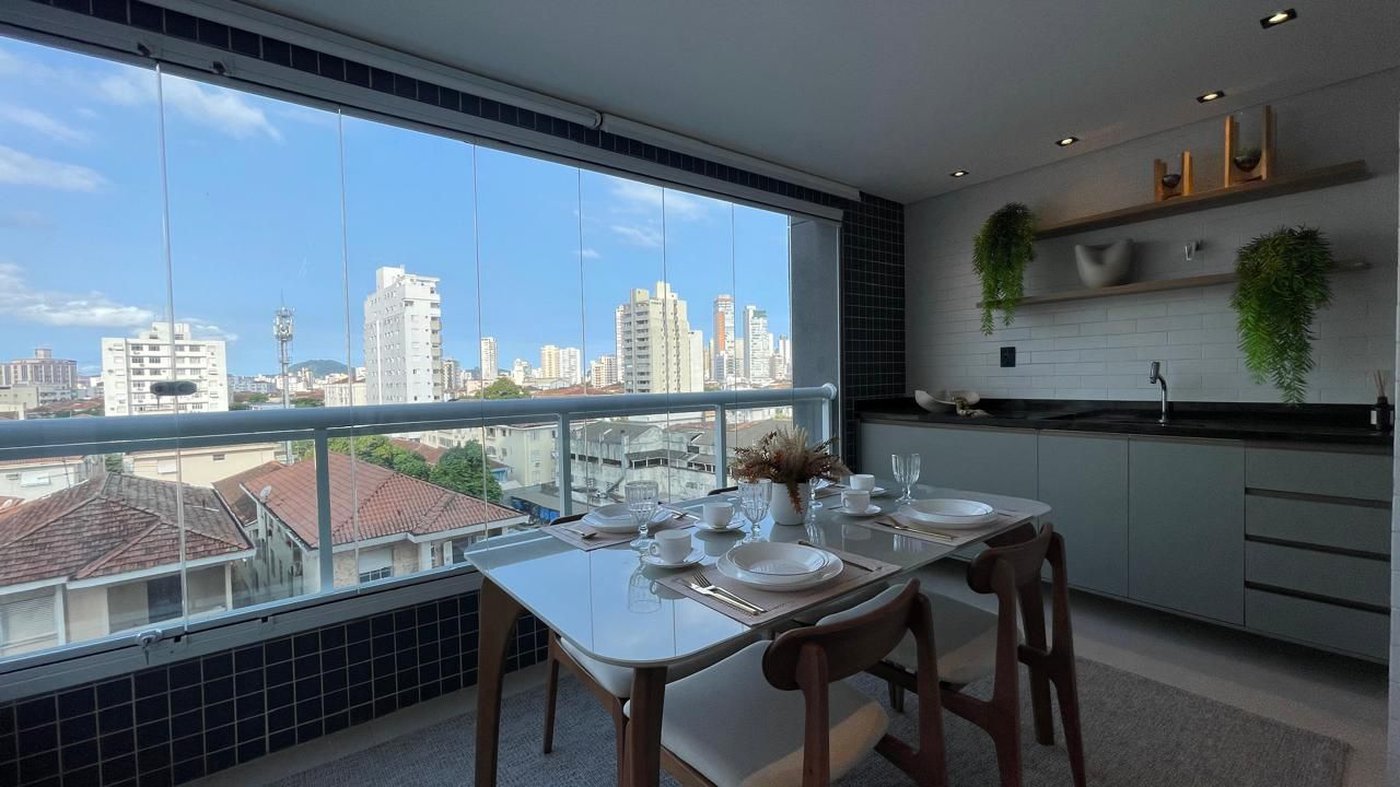 Apartamento com 1 dormitório à venda, 60 m² por R$ 990.000,00 - Boqueirão - Santos/SP