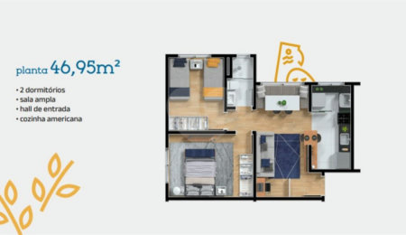 Apartamento à venda com 2 quartos em Parque Residencial Rafael Alcalá, Porto Feliz, SP
