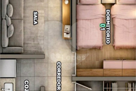 Casa à venda com 2 quartos no condomínio Residencial Unique, Ponta Porã - MS