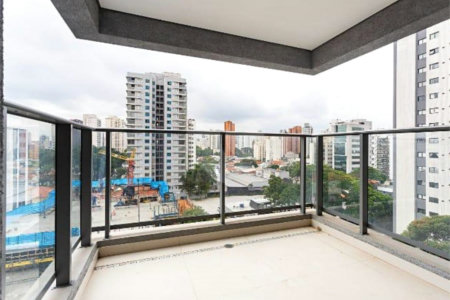 Apartamento com 1 dormitório suíte, living para 2 ambientes varanda, 2 banheiros- Moema