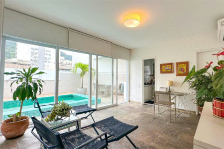 Cobertura à venda com 7 quartos, sendo 3 suítes,  em Lagoa, Rio de Janeiro, RJ