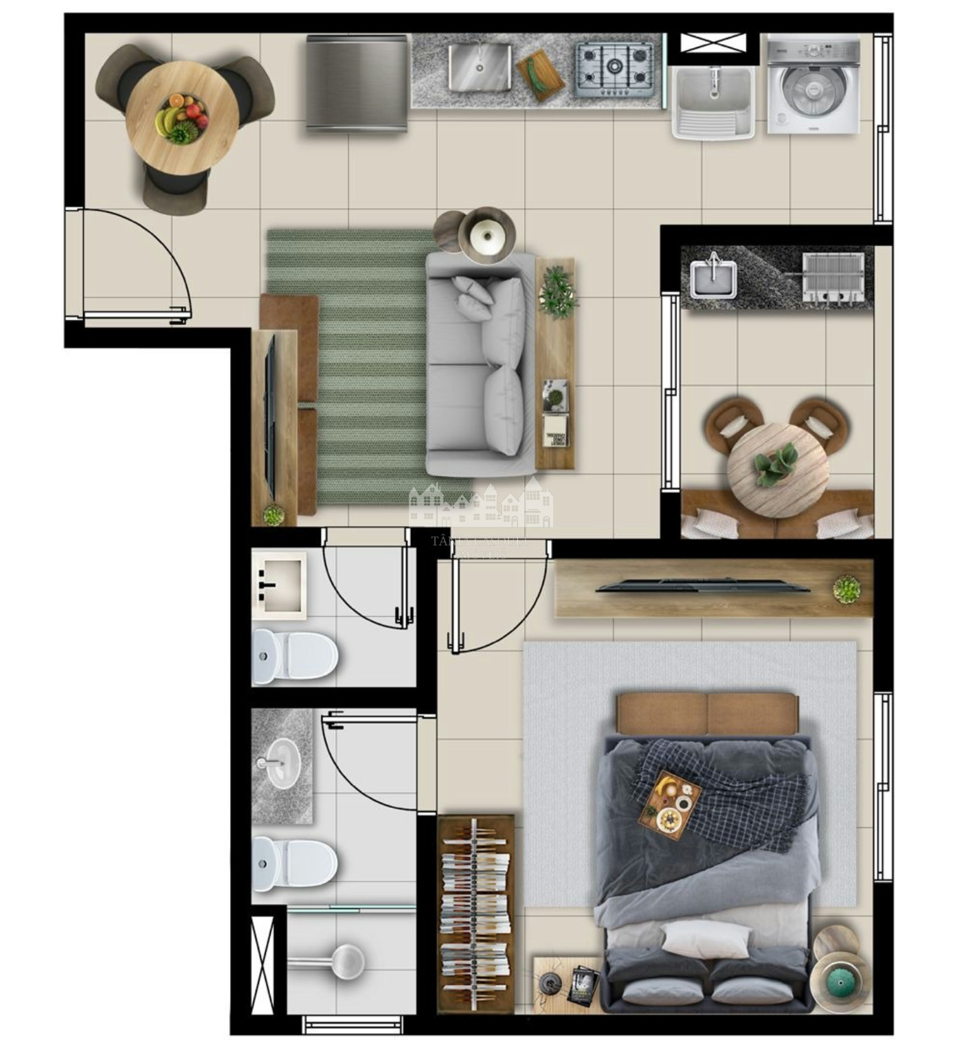 Apartamento à venda com 1 suíte em Atibaia Jardim, Atibaia, SP