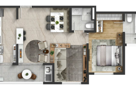 Apartamento à venda com 2 quartos, sendo 1 suíte, em Vila Espírito Santo, Sorocaba, SP