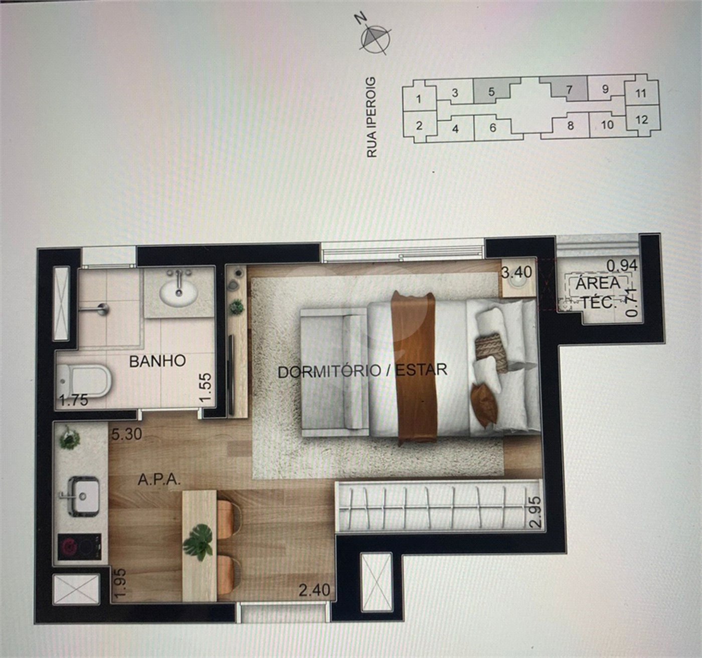 Studio à venda com 1 quarto em Perdizes, São Paulo, SP