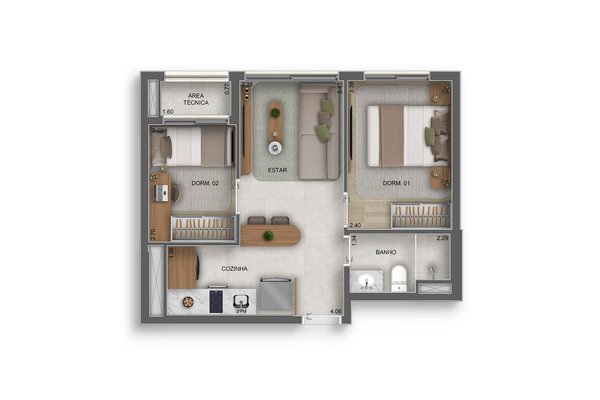 Apartamento 40m² 1