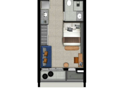 Apartamento à venda com 1 quarto em Cerqueira César, São Paulo, SP