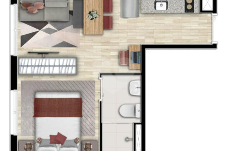 Studio à venda com 1 quarto em Vila Buarque, São Paulo, SP