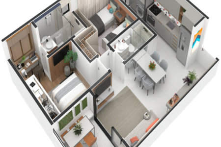 Apartamento à venda com 1 suíte em Jardim Maria do Carmo, Sorocaba, SP