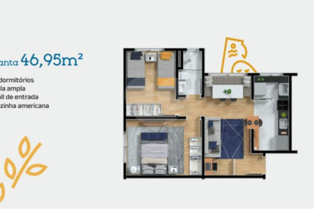 Apartamento à venda com 2 quartos em Parque Residencial Rafael Alcalá, Porto Feliz, SP