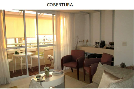 COBERTURA 394m² - 4 suítes com ar condicionado – 6 vagas livres mais depósito