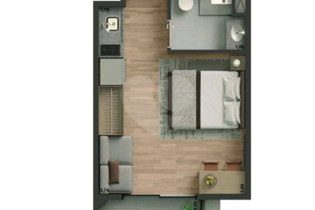 Studio à venda com 1 quarto em Pinheiros, São Paulo, SP