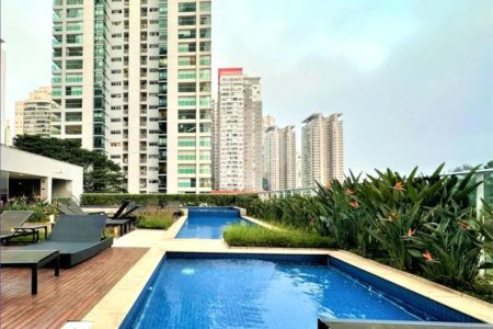 Apartamento porteira fechada com vista para a Ponte Estaiada no Campo Belo