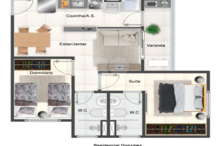 Apartamento à venda com 2 quartos em Vila Assis, Sorocaba, SP