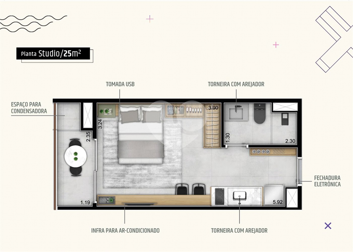 Studio à venda com 1 quarto em Pinheiros, São Paulo, SP