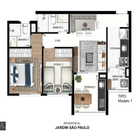 Apartamento à venda com 2 quartos, sendo 1 suíte, em Jardim São Paulo(zona Norte), São Paulo, SP